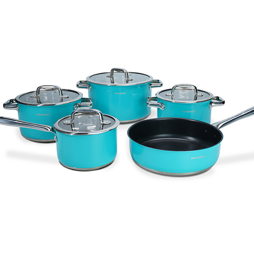 Bộ Nồi Inox 5 chiếc KB-BNI68 Xanh