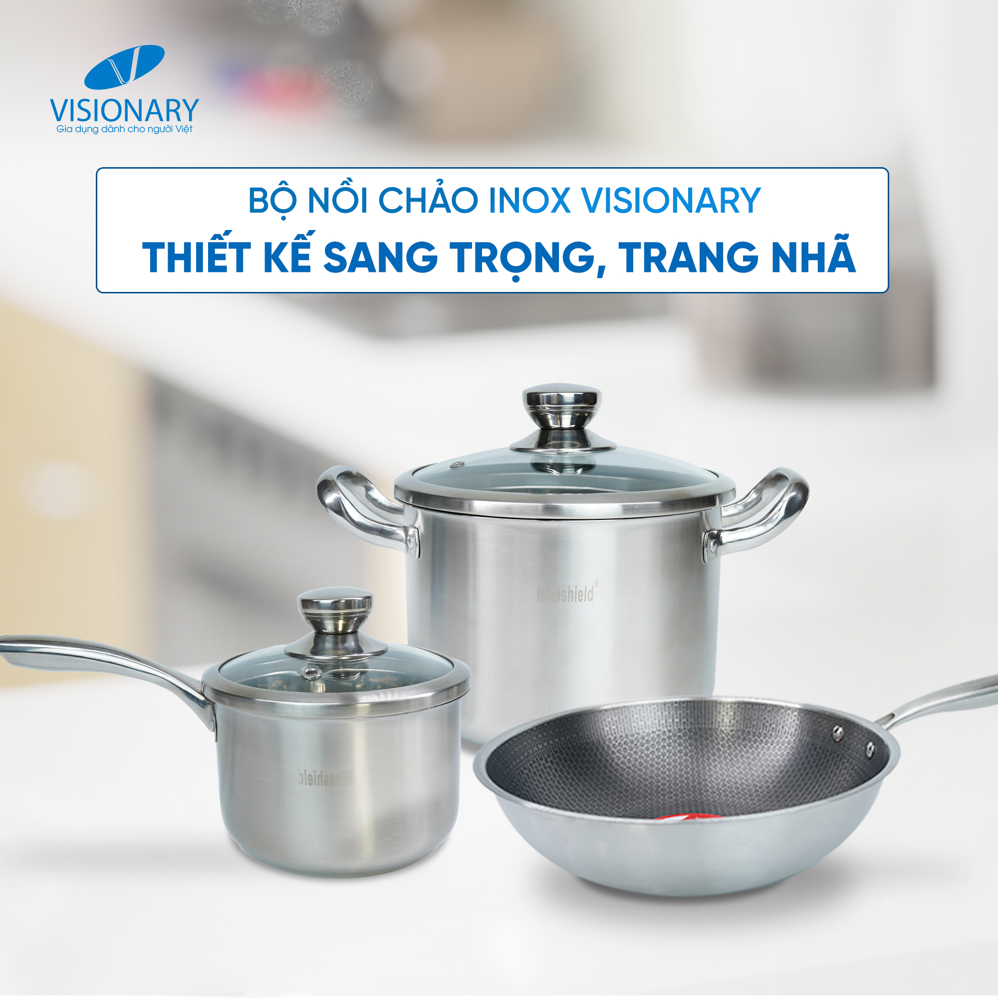 Bộ Nồi Inox 3 chiếc KB-BNI62