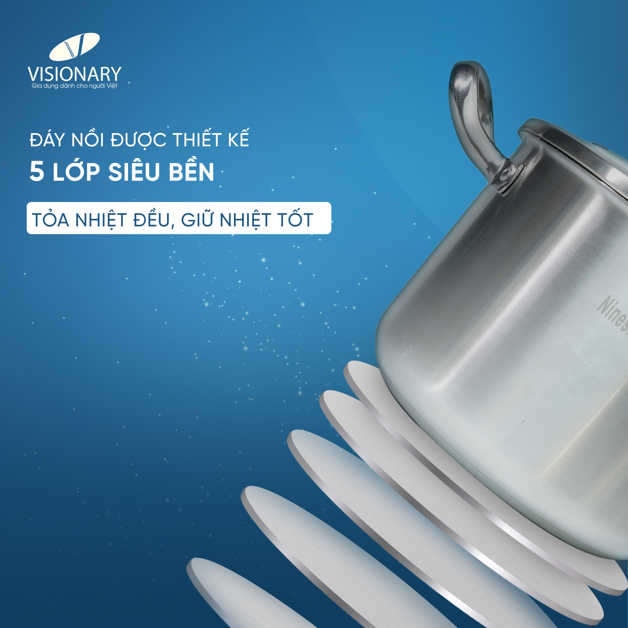 Bộ Nồi Inox 3 chiếc KB-BNI62